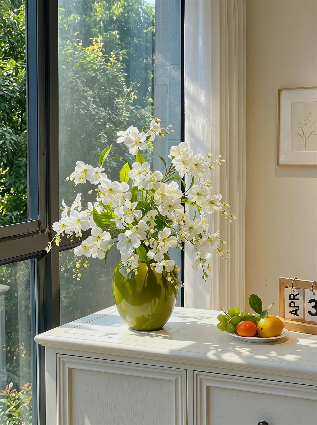 Nordic Luxury White Jasmine Artificial Floral Arrangement