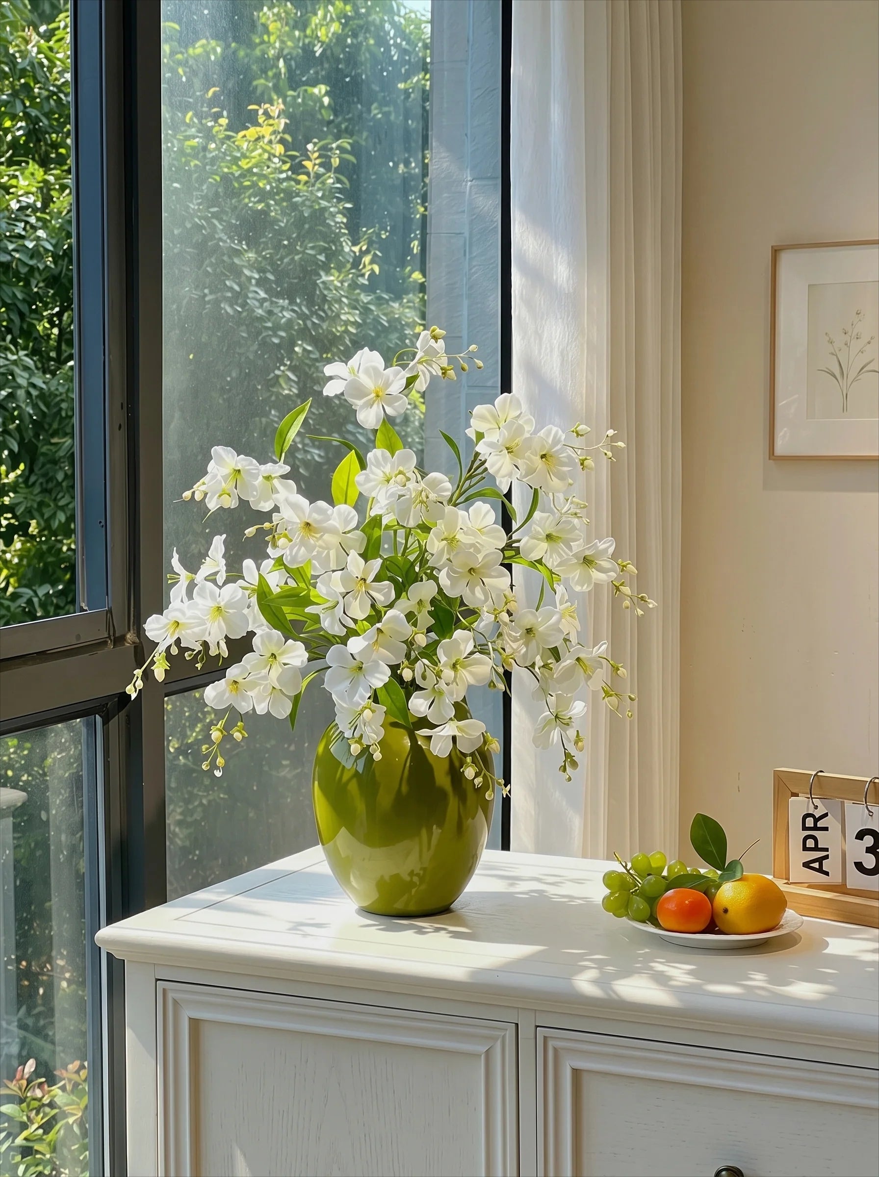 Nordic Luxury White Jasmine Artificial Floral Arrangement