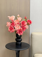 Blush & Coral Rose Bouquet Faux Floral Arrangement