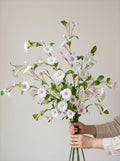 Luxury Blush Morning Glory Artificial Floral Arrangement