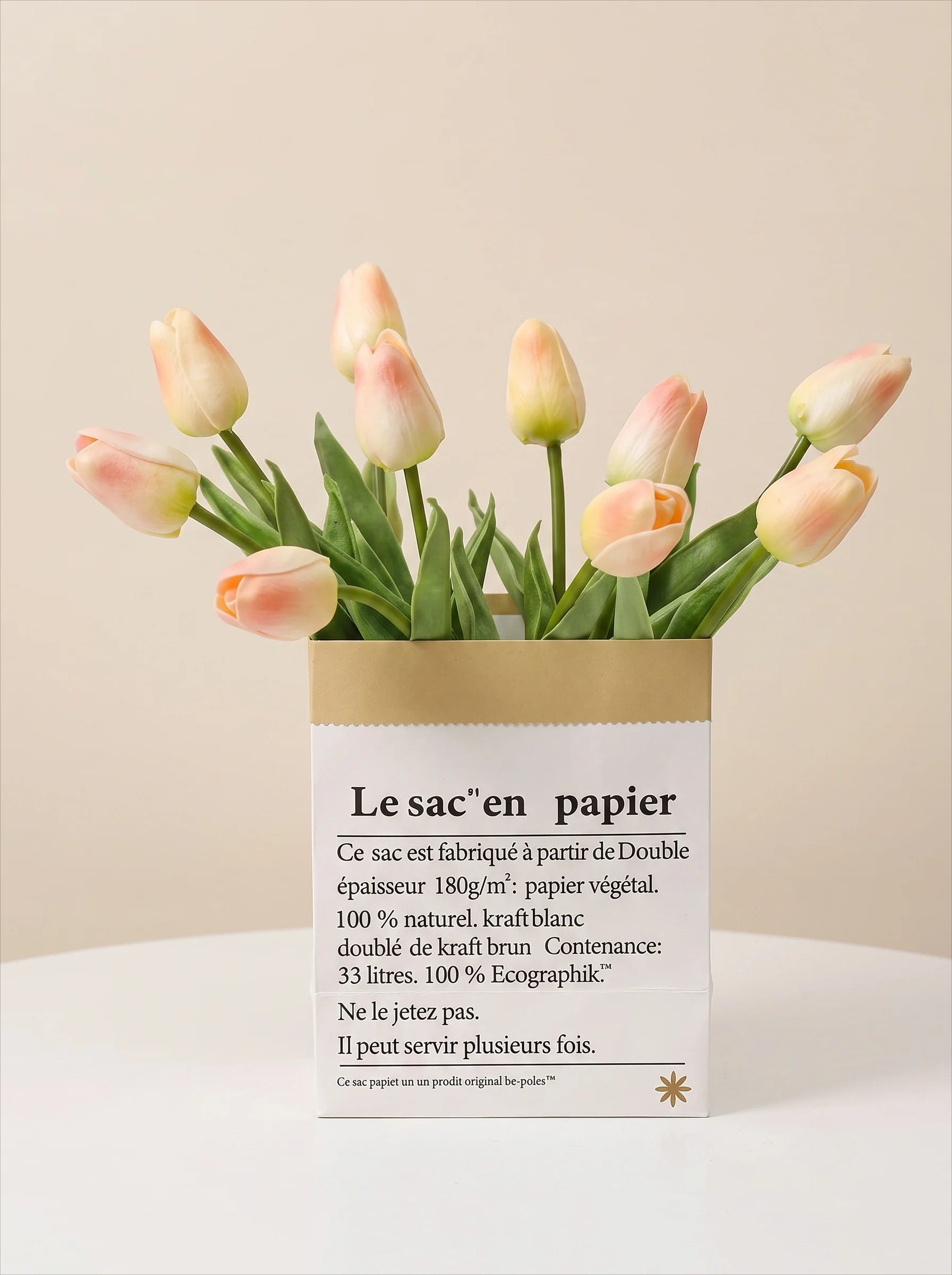 Ethereal Blush Tulip Faux Floral Arrangement
