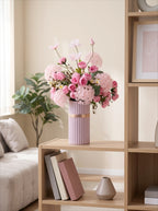 Luxury French Creamy Pink Poppy & Peony Artificial Floral Arrangement