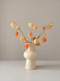 Konstgjord physalisblomarrangemang - Ljus orange (3 stjälkar)