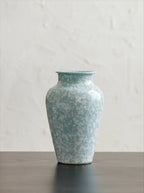 Modern Mint Snowflake Glaze Ceramic Vase