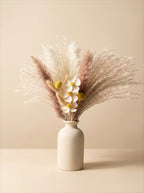 Faux Pampas Grass & Blossom Neutral Artisan Arrangement