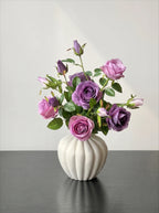 French Romantic Vintage Purple Rose Artificial Floral Arrangement
