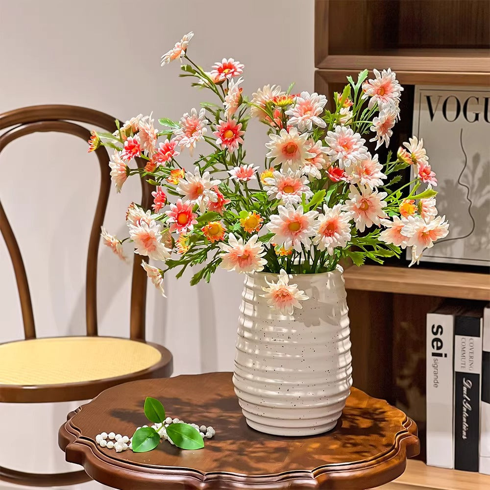 Vintage Meadow Daisy Cluster Faux Floral Arrangement