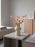 Konstgjord physalisblomarrangemang - Ljus orange (3 stjälkar)