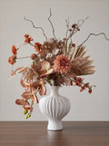 Vintage Terracotta Dried-Floral Faux Floral Arrangement