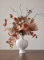 Vintage Terracotta Dried-Floral Faux Floral Arrangement