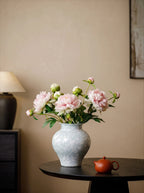 Modern Ice Blue Snowflake Glaze Ceramic Vase
