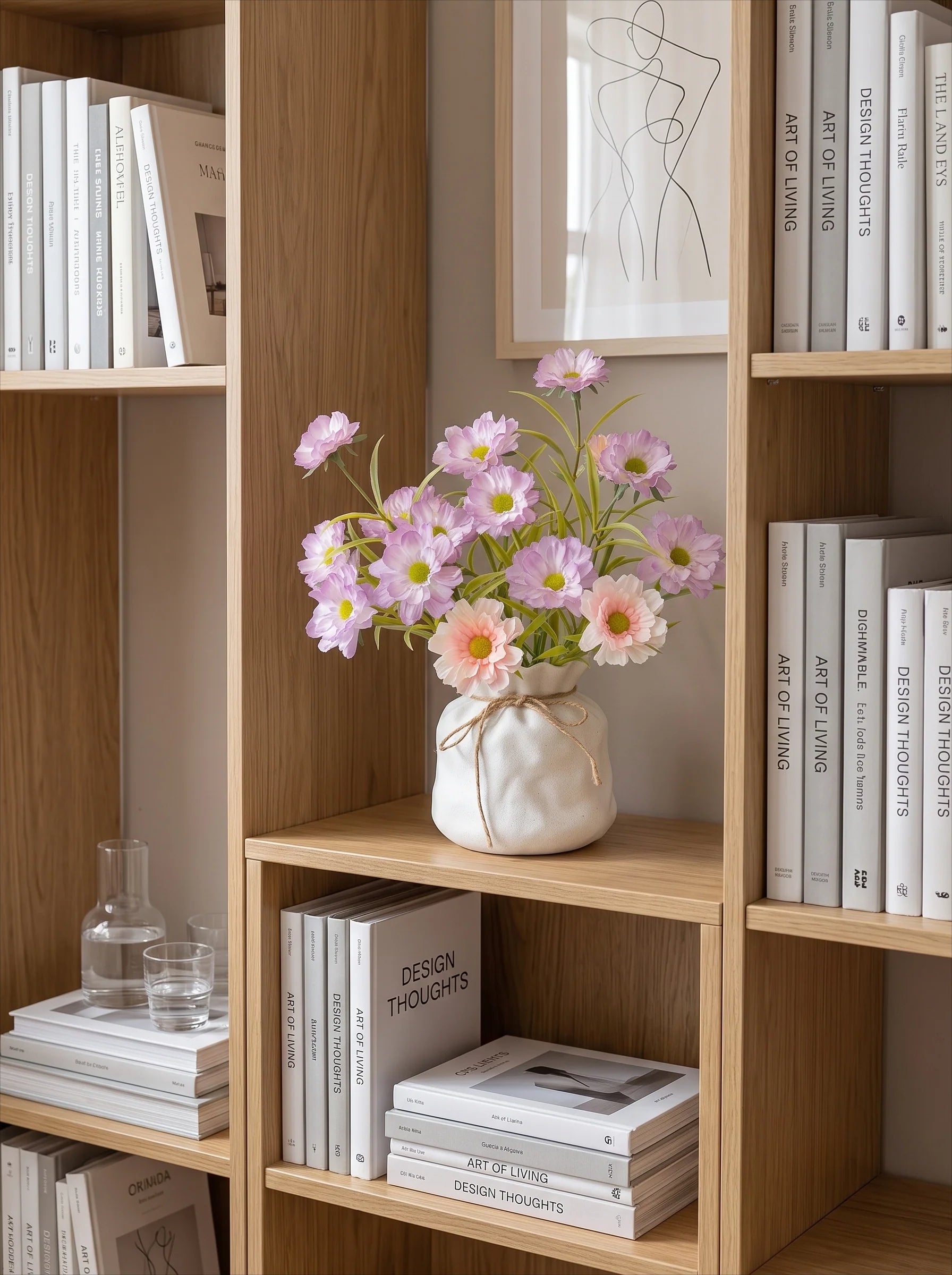 Ethereal Lilac Bloom Faux Floral Arrangement