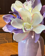 Arrangement floral artificiel Cymbidium Lavande
