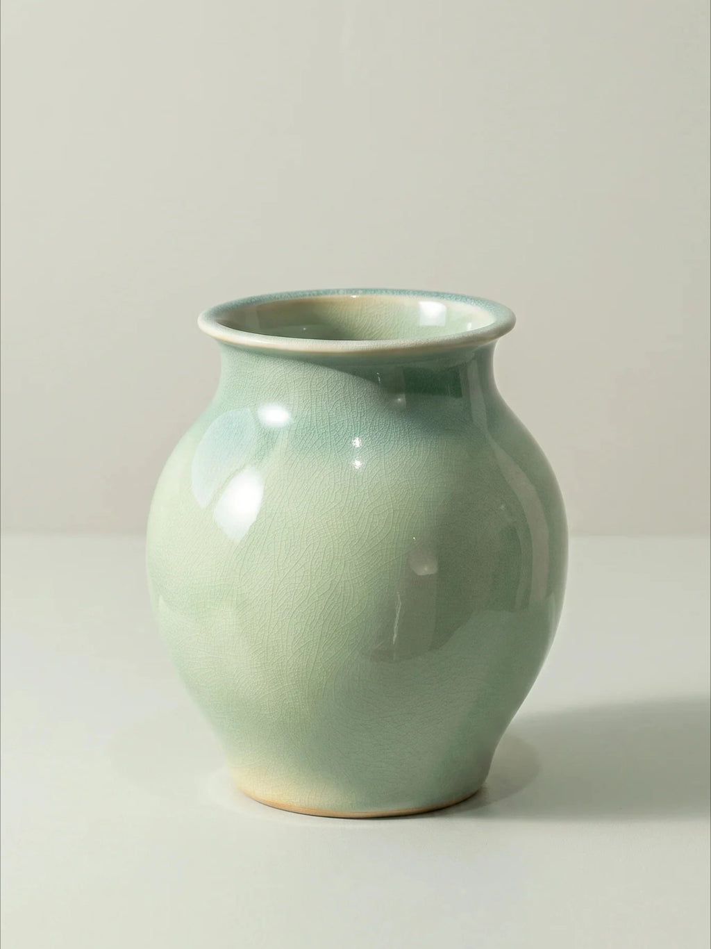 Celadon Green Crackle Glaze Vase