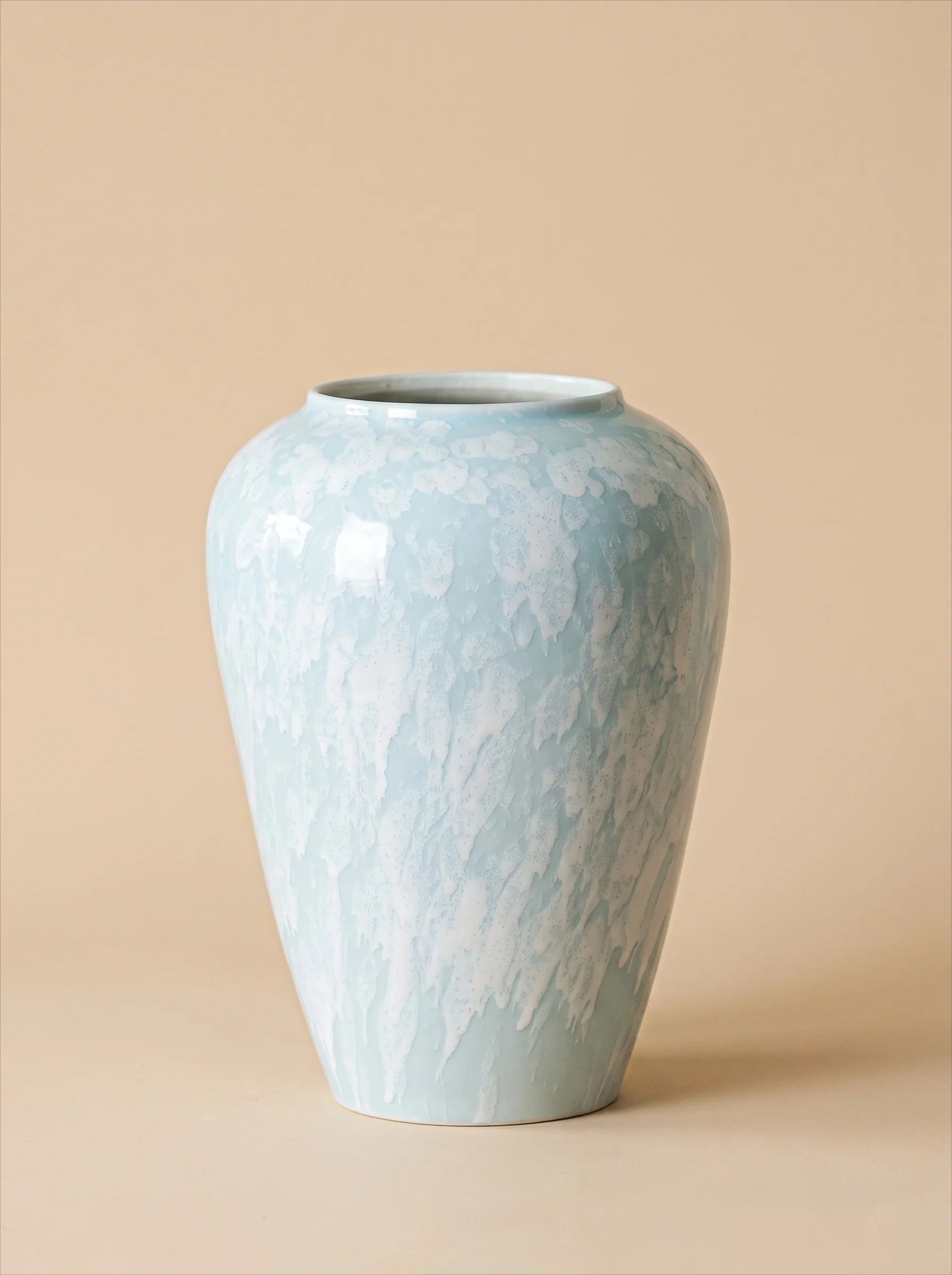 Modern Pastel Splash Glaze Ceramic Vase