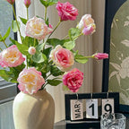 Elegant Blush Lisianthus Artificial Floral Arrangement