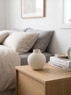 Textured Globe Vase - Creamy White