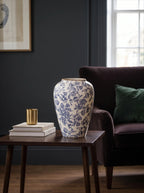 Classic Chinoiserie Blue Floral Ceramic Vase