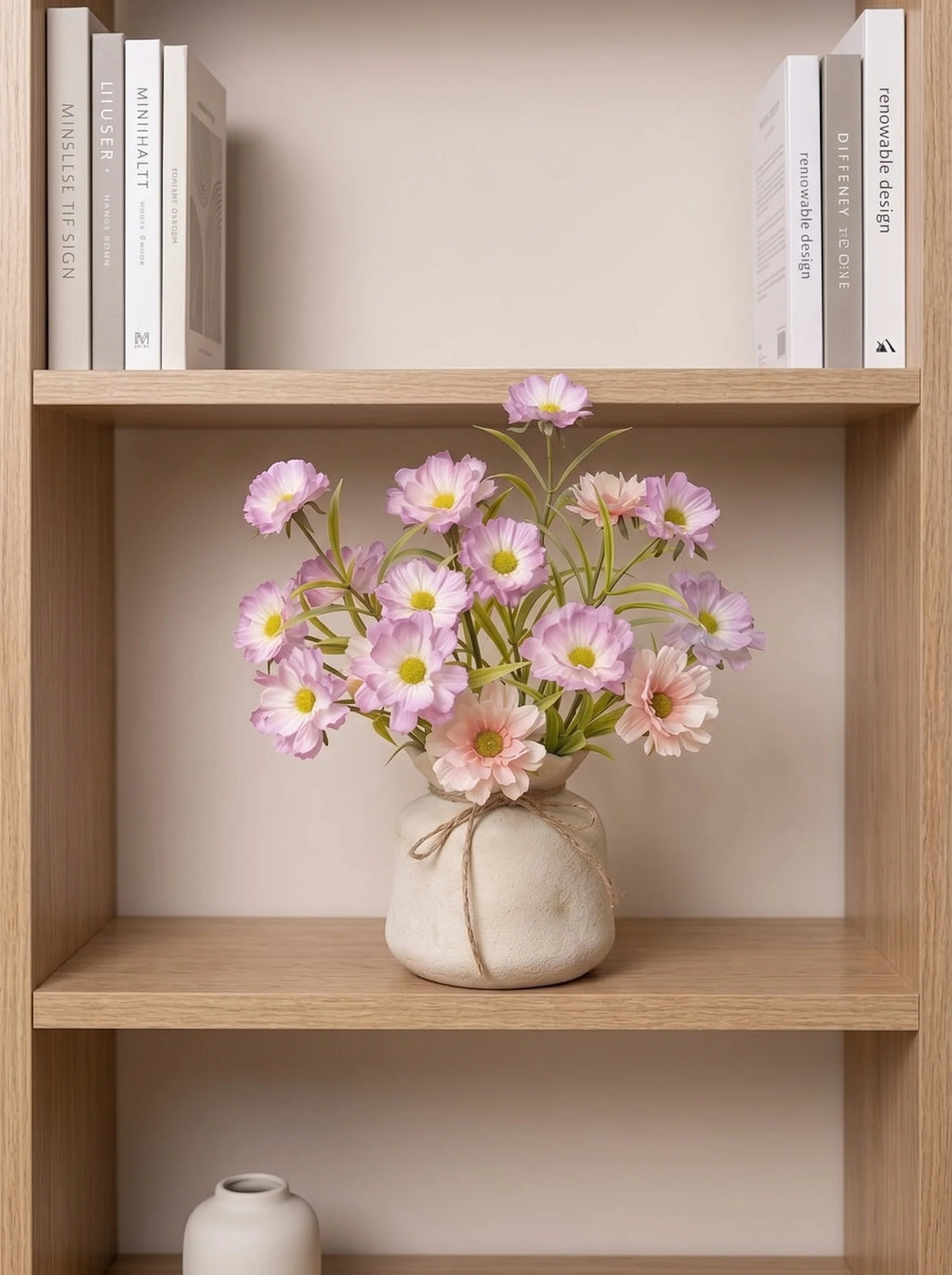 Cremige Flieder-Gänseblumenbrise Kunstblumenarrangement