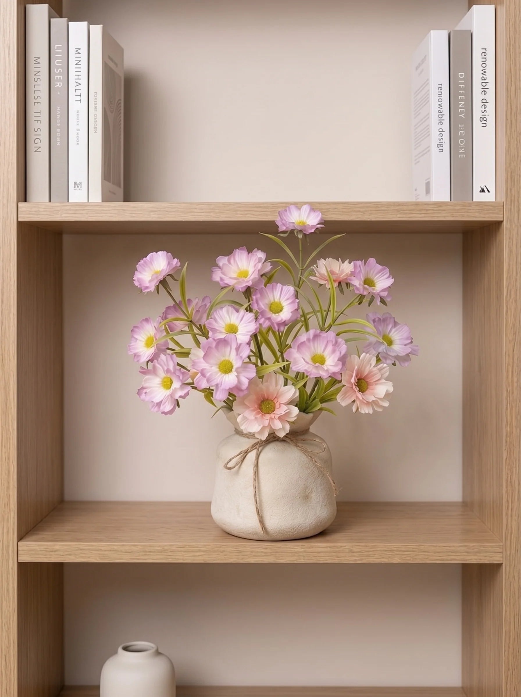 Cremige Flieder-Gänseblumenbrise Kunstblumenarrangement