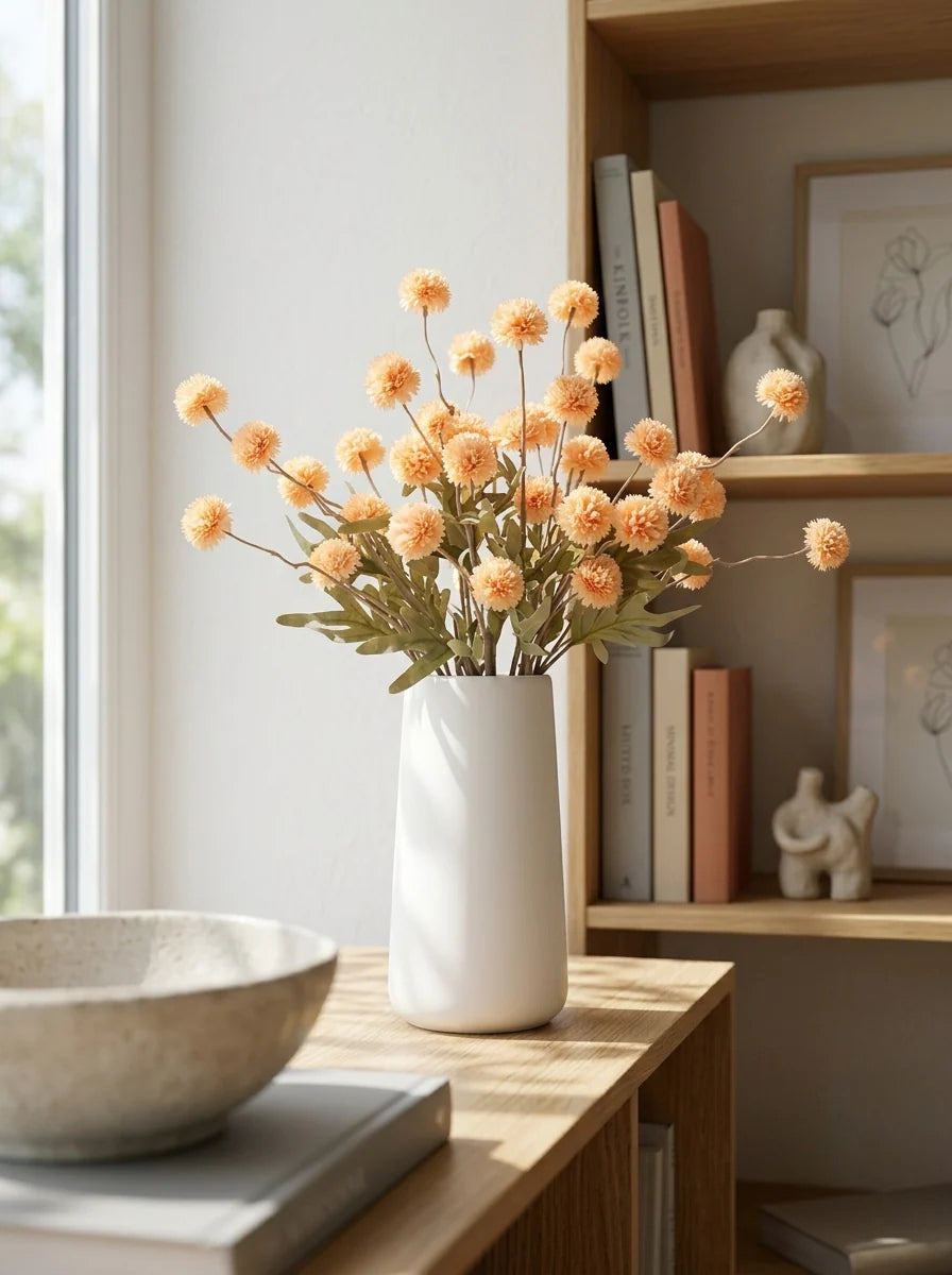 Golden Hour Pom-Pom Artificial Floral Arrangement