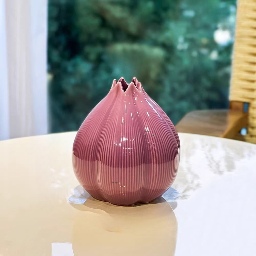 Ethereal Lavendel Pioenroos Ui Vaas kunstbloemstuk