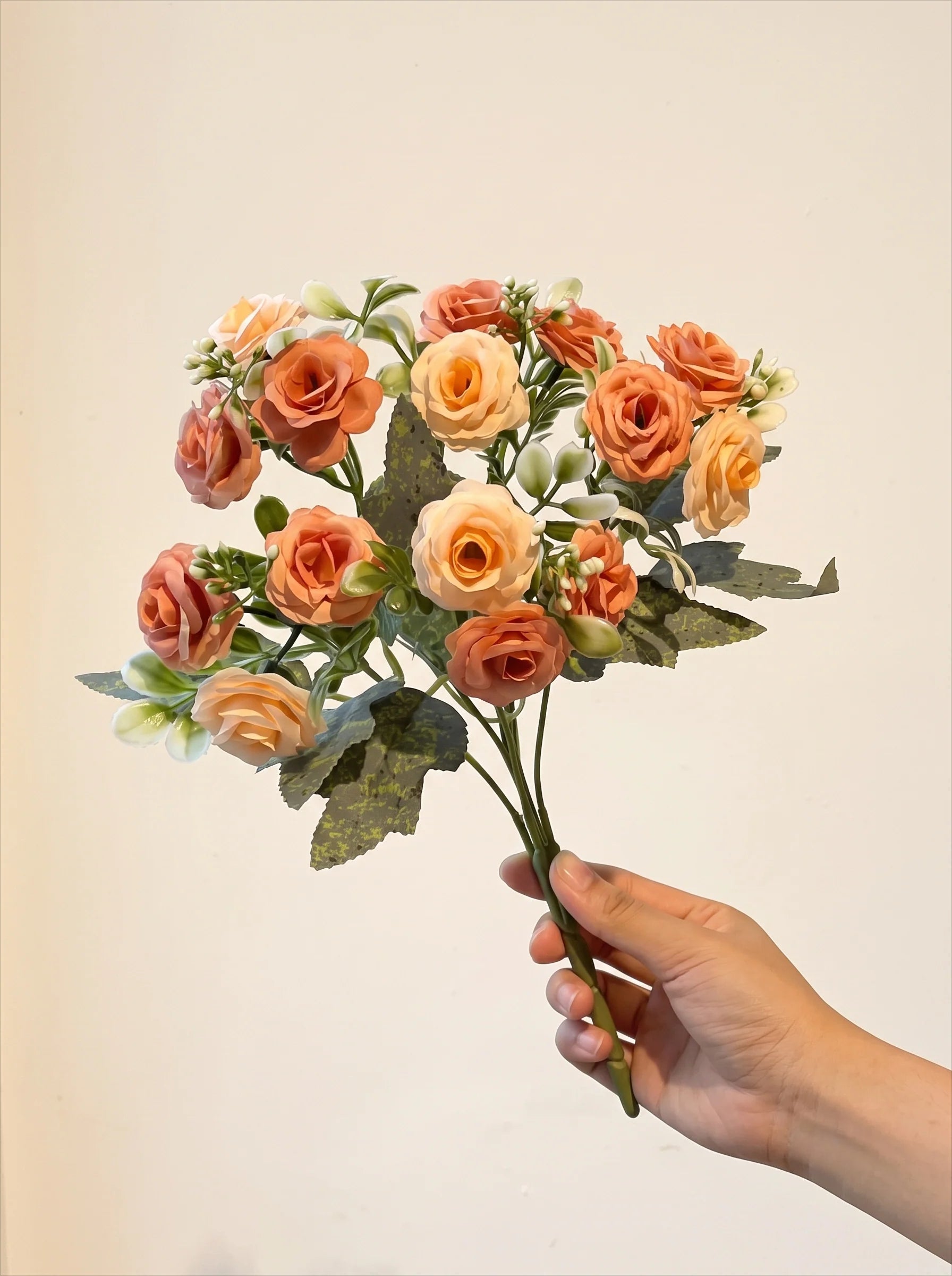 Terracotta Austin Rose Basket Faux Floral Arrangement