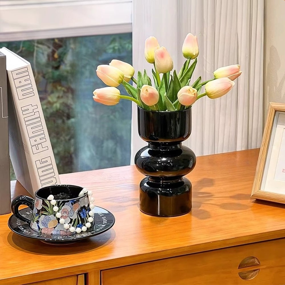 Ethereal Blush Tulip Faux Floral Arrangement