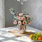 Staubige Rose & Eukalyptus-Hug-Eimer Kunstblumenarrangement