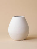 Minimalist Matte White Textured Ceramic Vase