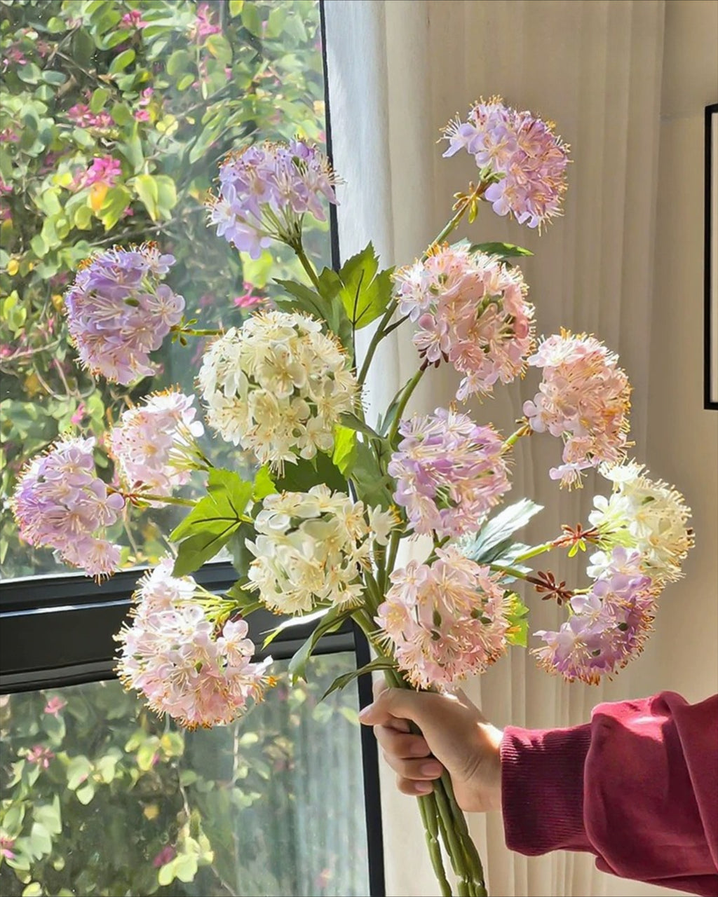 Pastel Fluister Hortensia Faux Bloemenboeket