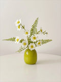 Sunlit Daisy Fern Faux Floral Arrangement