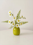 Sunlit Daisy Fern Faux Floral Arrangement