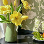 Golden Tulip Artificial Floral Arrangement for Warm Minimalist Living Spaces