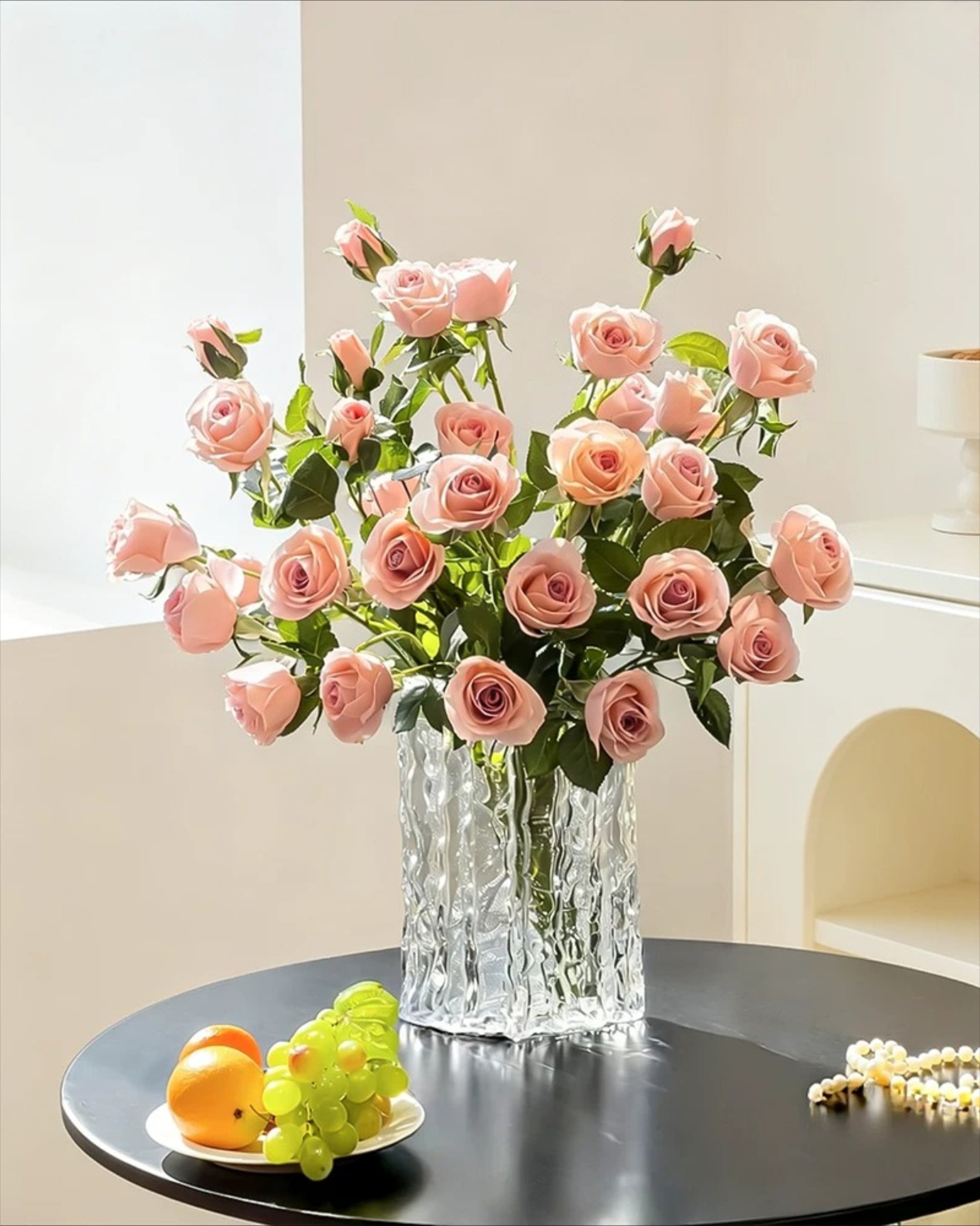 Arrangement floral artificiel Rose Blush Crépuscule