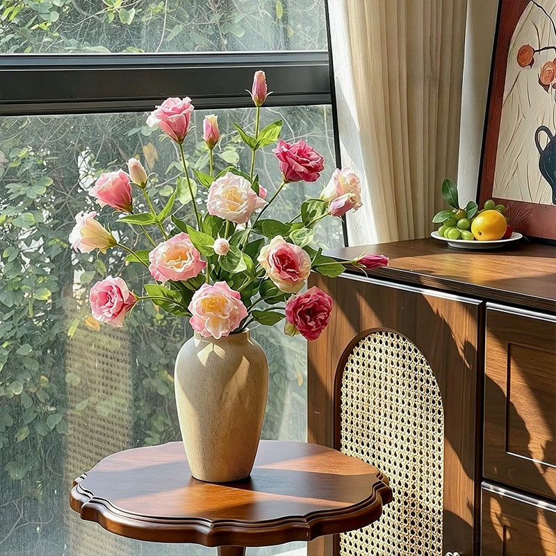 Elegant Blush Lisianthus Artificial Floral Arrangement