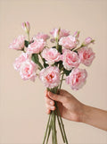 Arrangement floral artificiel élégant de lisianthus rose