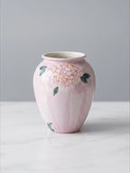 Hand-painted Soft Lilac Hydrangea Ceramic Vase