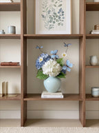Dreamy Blue Butterfly Hydrangea Artificial Floral Arrangement