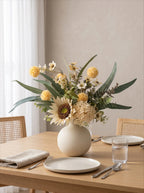 Rustic Charm Artificial Floral Arrangement - Creamy Hues