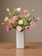 Soft Pink Lisianthus Faux Floral Arrangement