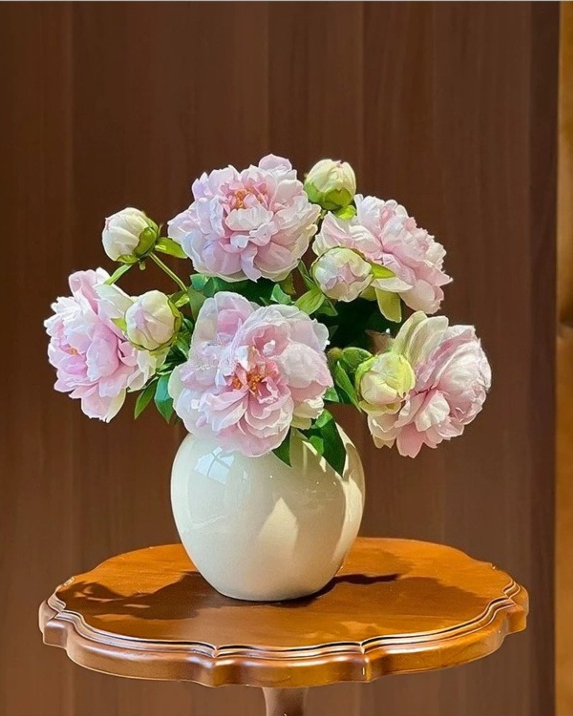 Arrangement floral artificiel Fleur de Pivoine Blush