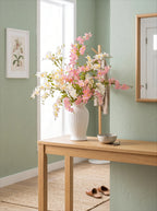 Blush & Ivory Forsythia Elegance Artisan Faux Floral Arrangement