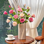 Dusty Pink Platycodon Bloom Faux Floral Arrangement