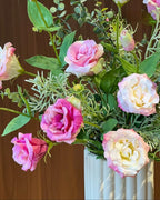 Arrangement floral artificiel Lisianthus Rose Doux