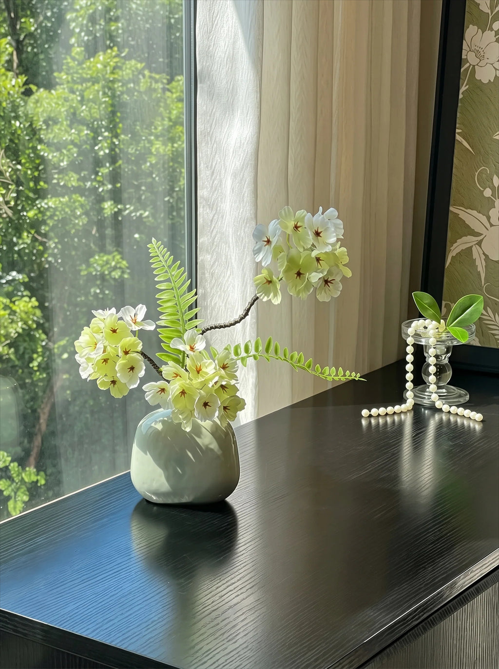 Minimalist Fresh-Looking Plumbago Mini Artificial Floral Arrangement