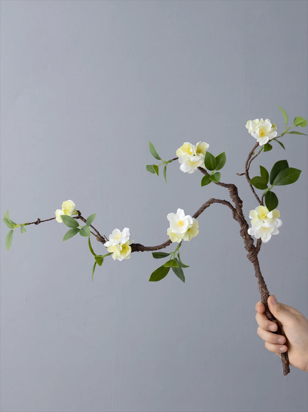 Minimalist Zen Sculptural Blossom Branch Artificial Floral Arrangement