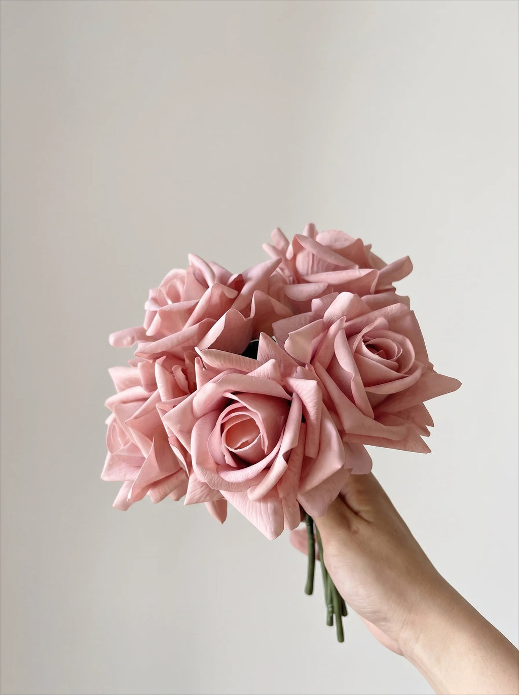 Faux Rose Arrangement - Blush Pink Rose (10 Stems / 10 Roses)