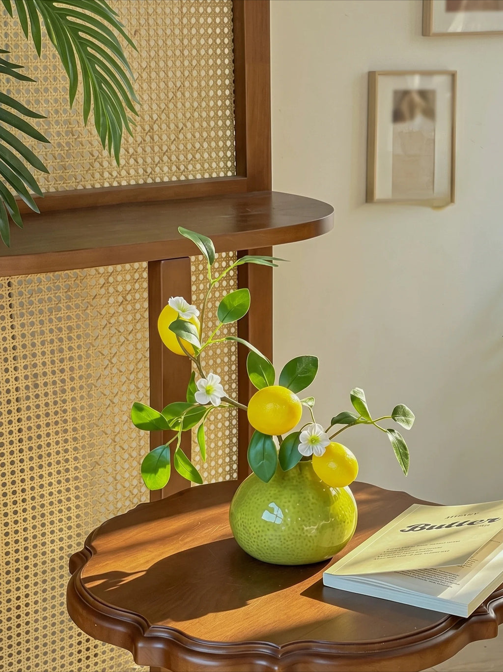 Nordic Mediterranean Fresh Summer Lemon Branch Artificial Floral Arrangement