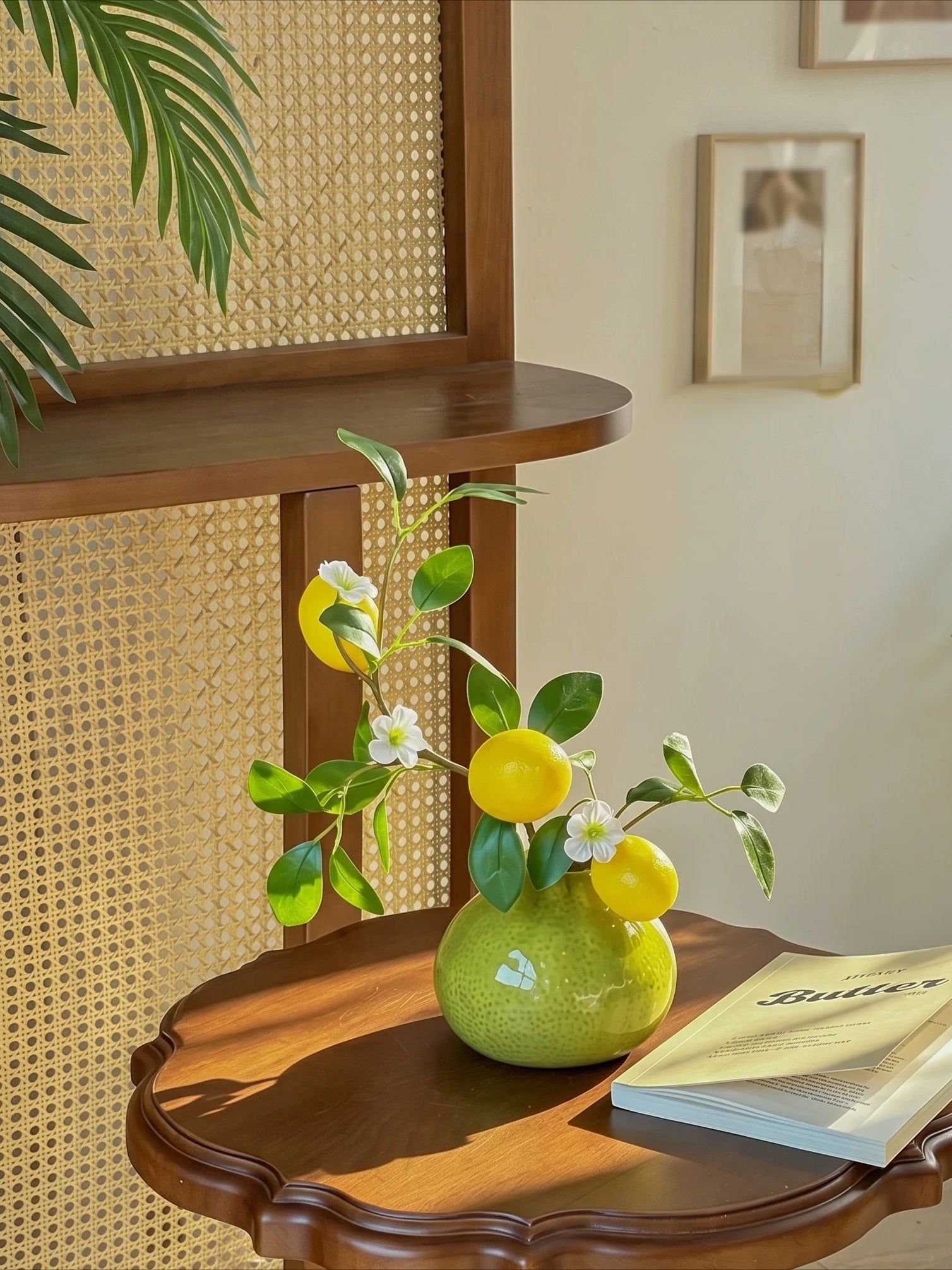 Nordic Mediterranean Fresh Summer Lemon Branch Artificial Floral Arrangement